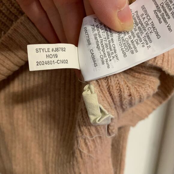 Madewell ribbed knit tan patch pocket pullover sweater - Picture 7 of 7